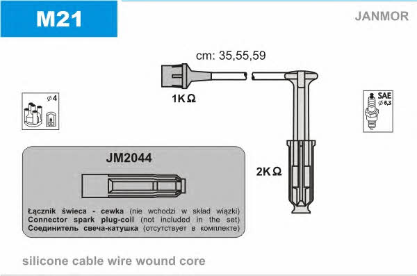 Janmor M21 Провода высоковольтные, комплект M21: Купить в Польше - Отличная цена на 2407.PL!