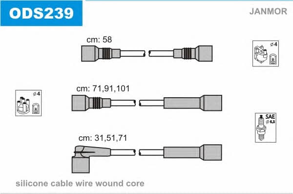 Janmor ODS239 Przewody wysokiego napięcia, komplet ODS239: Dobra cena w Polsce na 2407.PL - Kup Teraz!