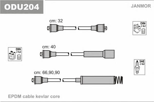 Janmor ODU204 Przewody wysokiego napięcia, komplet ODU204: Dobra cena w Polsce na 2407.PL - Kup Teraz!