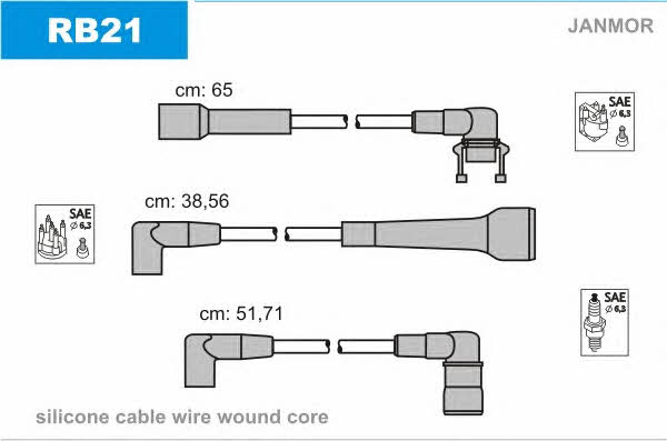 Janmor RB21 Ignition cable kit RB21: Buy near me in Poland at 2407.PL - Good price!