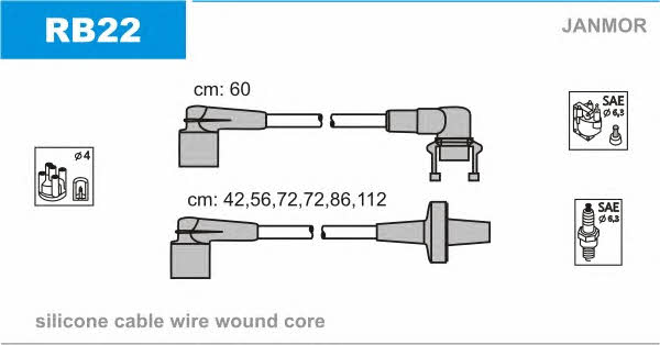 Janmor RB22 Ignition cable kit RB22: Buy near me in Poland at 2407.PL - Good price!