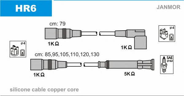 Janmor HR6 Ignition cable kit HR6: Buy near me at 2407.PL in Poland at an Affordable price!