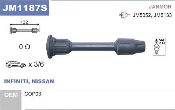 Janmor JM1187S Накінечник дроту високовольтного JM1187S: Приваблива ціна - Купити у Польщі на 2407.PL!