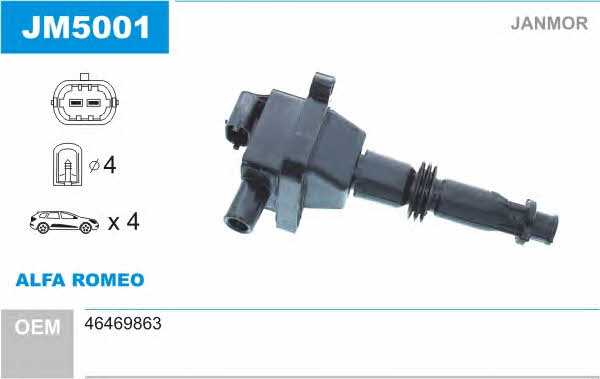 Janmor JM5001 Ignition coil JM5001: Buy near me in Poland at 2407.PL - Good price!