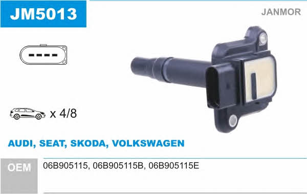 Janmor JM5013 Ignition coil JM5013: Buy near me in Poland at 2407.PL - Good price!