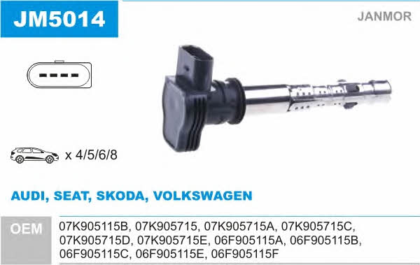 Janmor JM5014 Ignition coil JM5014: Buy near me at 2407.PL in Poland at an Affordable price!
