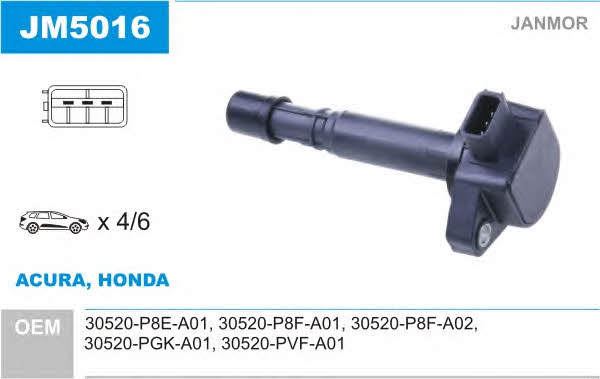 Janmor JM5016 Ignition coil JM5016: Buy near me at 2407.PL in Poland at an Affordable price!