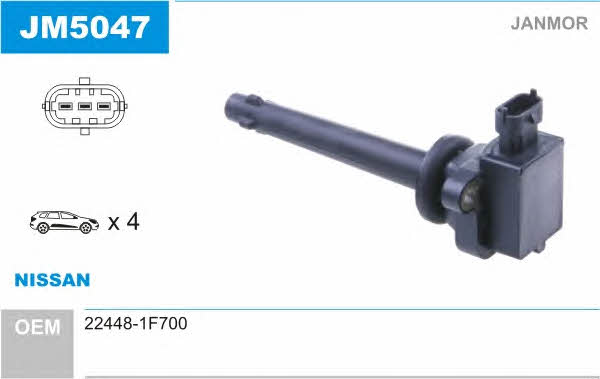 Janmor JM5047 Ignition coil JM5047: Buy near me in Poland at 2407.PL - Good price!