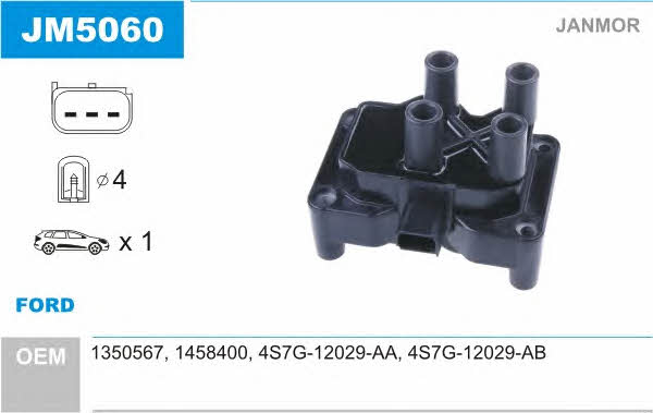 Janmor JM5060 Ignition coil JM5060: Buy near me at 2407.PL in Poland at an Affordable price!