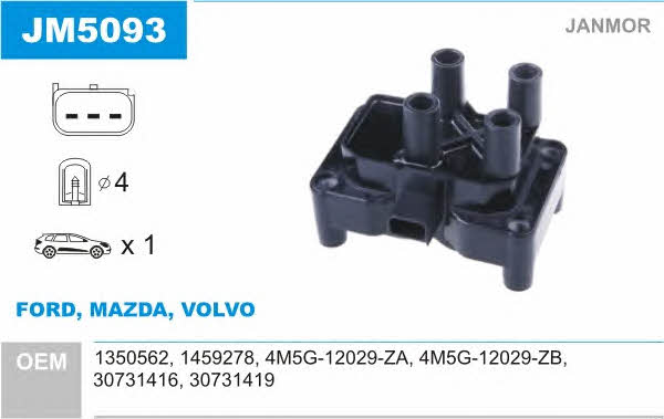 Janmor JM5093 Ignition coil JM5093: Buy near me at 2407.PL in Poland at an Affordable price!