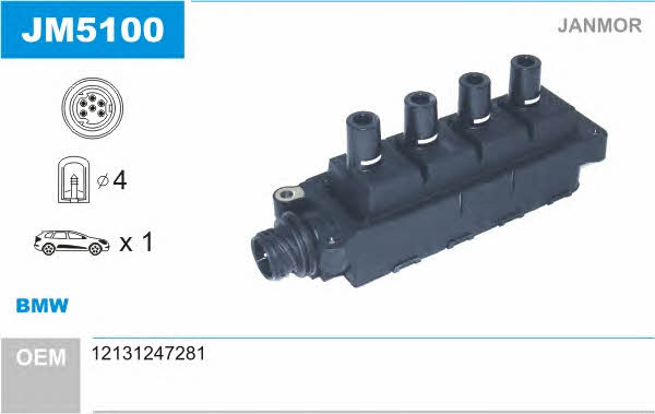 Janmor JM5100 Ignition coil JM5100: Buy near me in Poland at 2407.PL - Good price!