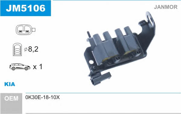 Janmor JM5106 Ignition coil JM5106: Buy near me at 2407.PL in Poland at an Affordable price!