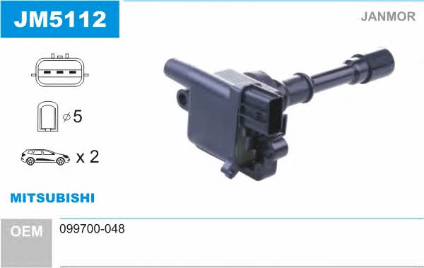 Janmor JM5112 Ignition coil JM5112: Buy near me in Poland at 2407.PL - Good price!