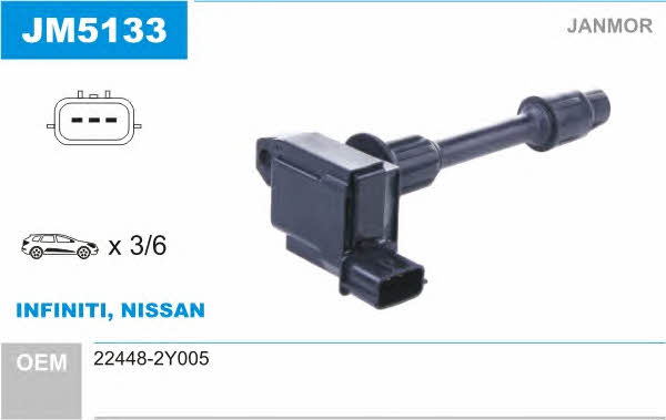 Janmor JM5133 Ignition coil JM5133: Buy near me in Poland at 2407.PL - Good price!