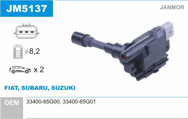 Janmor JM5137 Ignition coil JM5137: Buy near me in Poland at 2407.PL - Good price!