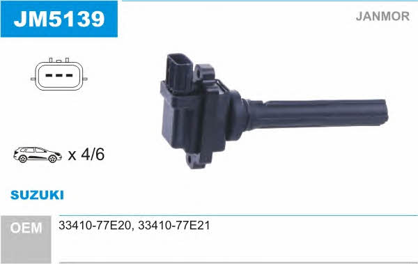 Janmor JM5139 Ignition coil JM5139: Buy near me in Poland at 2407.PL - Good price!