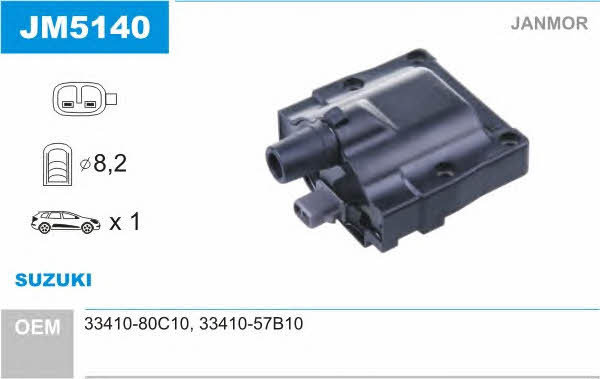 Janmor JM5140 Ignition coil JM5140: Buy near me in Poland at 2407.PL - Good price!