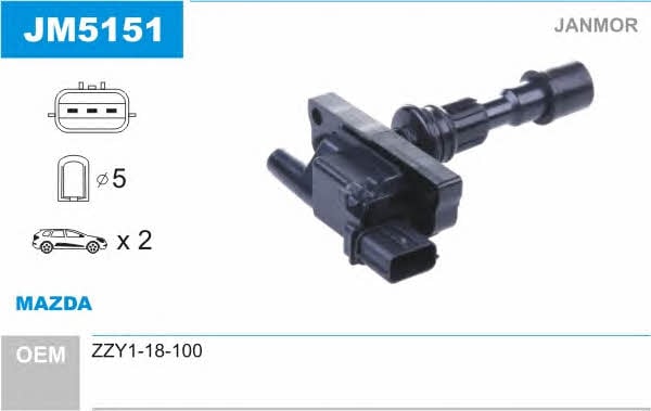 Janmor JM5151 Ignition coil JM5151: Buy near me in Poland at 2407.PL - Good price!