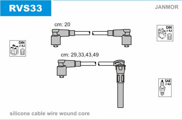Janmor RVS33 Ignition cable kit RVS33: Buy near me in Poland at 2407.PL - Good price!
