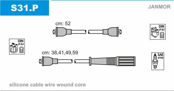 Janmor S31.P Ignition cable kit S31P: Buy near me in Poland at 2407.PL - Good price!