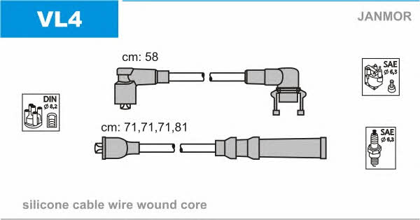 Janmor VL4 Ignition cable kit VL4: Buy near me in Poland at 2407.PL - Good price!