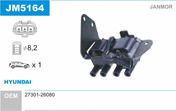 Janmor JM5164 Ignition coil JM5164: Buy near me in Poland at 2407.PL - Good price!