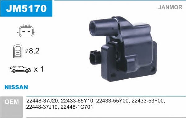 Janmor JM5170 Ignition coil JM5170: Buy near me in Poland at 2407.PL - Good price!