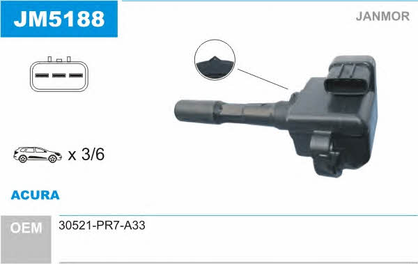 Janmor JM5188 Котушка запалювання JM5188: Приваблива ціна - Купити у Польщі на 2407.PL!