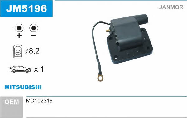 Janmor JM5196 Ignition coil JM5196: Buy near me in Poland at 2407.PL - Good price!