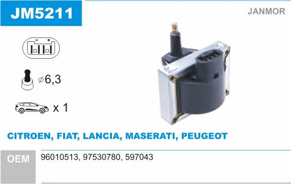 Janmor JM5211 Ignition coil JM5211: Buy near me in Poland at 2407.PL - Good price!