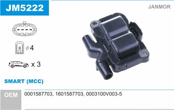 Janmor JM5222 Ignition coil JM5222: Buy near me in Poland at 2407.PL - Good price!