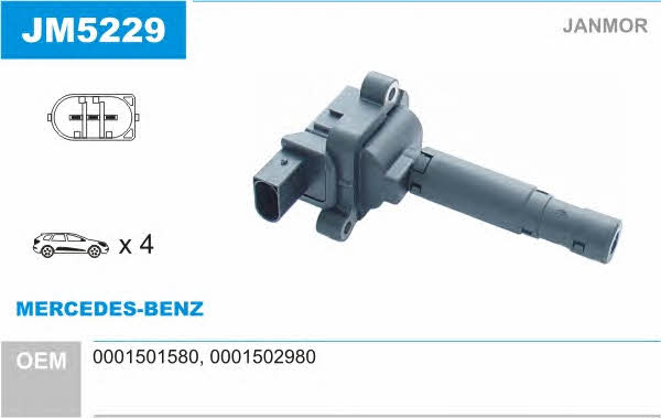 Janmor JM5229 Ignition coil JM5229: Buy near me in Poland at 2407.PL - Good price!