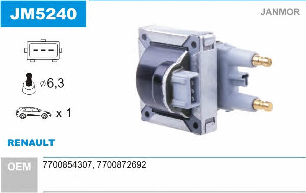 Janmor JM5240 Ignition coil JM5240: Buy near me in Poland at 2407.PL - Good price!