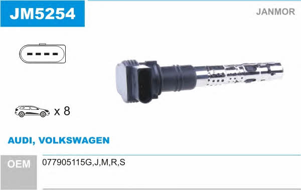 Janmor JM5254 Ignition coil JM5254: Buy near me in Poland at 2407.PL - Good price!