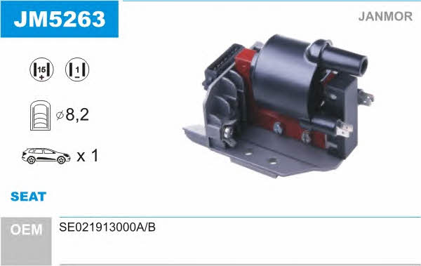 Janmor JM5263 Ignition coil JM5263: Buy near me in Poland at 2407.PL - Good price!