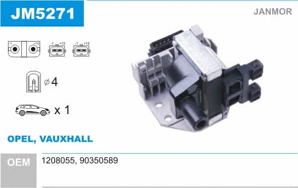 Janmor JM5271 Ignition coil JM5271: Buy near me in Poland at 2407.PL - Good price!