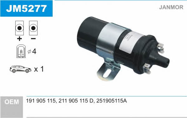 Janmor JM5277 Ignition coil JM5277: Buy near me in Poland at 2407.PL - Good price!