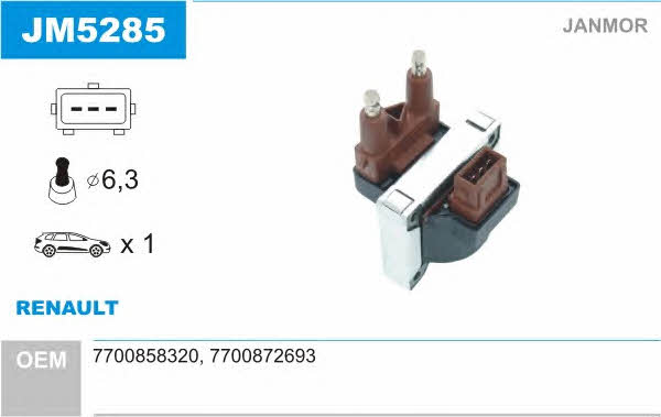 Janmor JM5285 Ignition coil JM5285: Buy near me in Poland at 2407.PL - Good price!