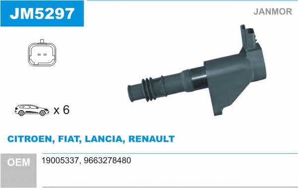 Janmor JM5297 Ignition coil JM5297: Buy near me in Poland at 2407.PL - Good price!