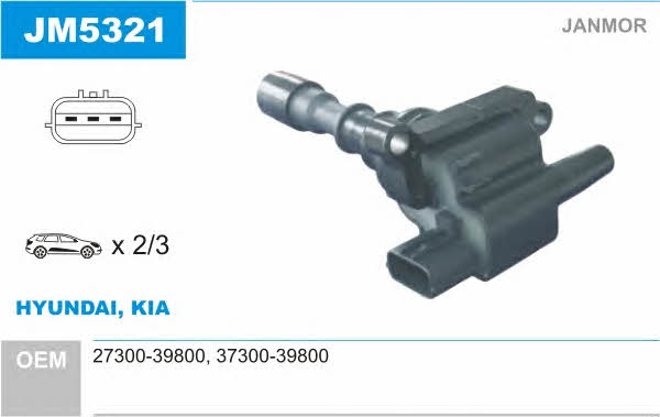 Janmor JM5321 Ignition coil JM5321: Buy near me in Poland at 2407.PL - Good price!