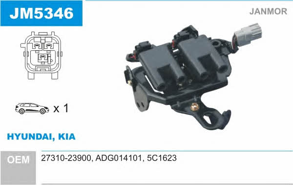 Janmor JM5346 Ignition coil JM5346: Buy near me at 2407.PL in Poland at an Affordable price!