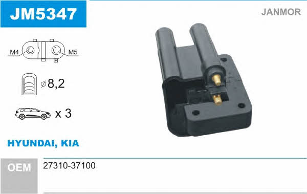 Janmor JM5347 Ignition coil JM5347: Buy near me at 2407.PL in Poland at an Affordable price!