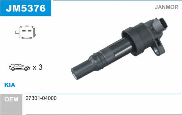 Janmor JM5376 Ignition coil JM5376: Buy near me in Poland at 2407.PL - Good price!