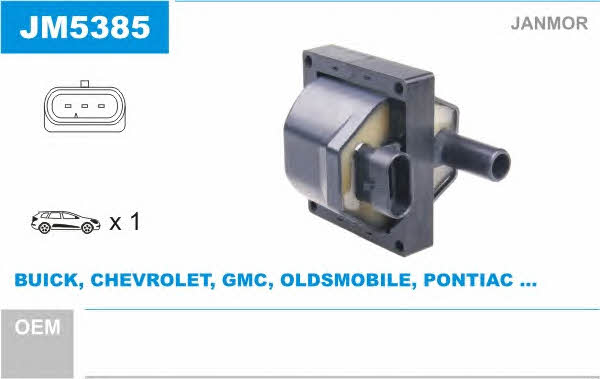 Janmor JM5385 Ignition coil JM5385: Buy near me in Poland at 2407.PL - Good price!