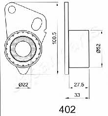 Japanparts BE-402 Tensioner pulley, timing belt BE402: Buy near me at 2407.PL in Poland at an Affordable price!