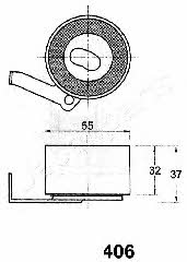 Japanparts BE-406 Tensioner pulley, timing belt BE406: Buy near me in Poland at 2407.PL - Good price!