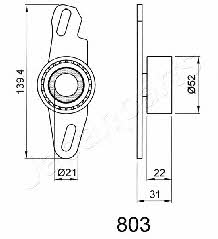 Japanparts BE-803 Tensioner pulley, timing belt BE803: Buy near me in Poland at 2407.PL - Good price!