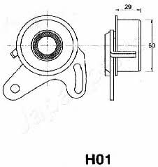 Japanparts BE-H01 Tensioner pulley, timing belt BEH01: Buy near me in Poland at 2407.PL - Good price!