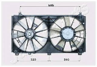 Japanparts VNT152503 Вентилятор радіатора охолодження VNT152503: Приваблива ціна - Купити у Польщі на 2407.PL!