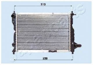 Japanparts RDA313024 Radiator, engine cooling RDA313024: Buy near me at 2407.PL in Poland at an Affordable price!